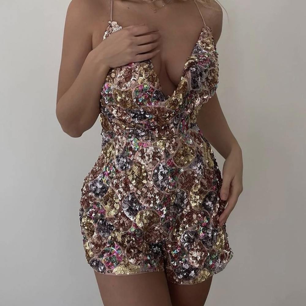 Iso sequin romper